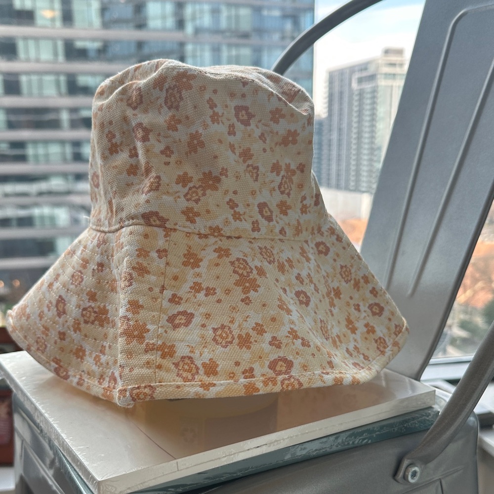 Lack Of Color Peach Floral Hat